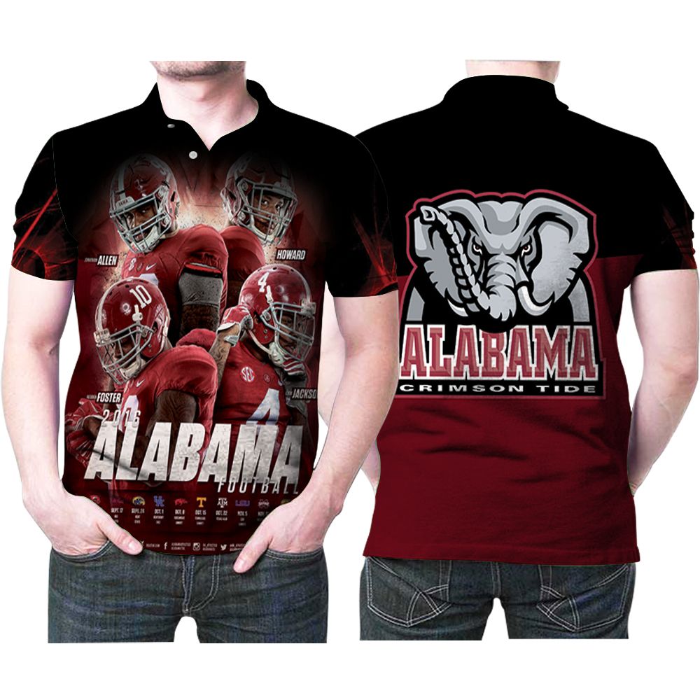 Alabama Crimson Tide National Champion Legend Players Football 3d Designed Allover Gift For Alabama Fans 3 Polo Shirt All Over Print Shirt 3d T-shirt