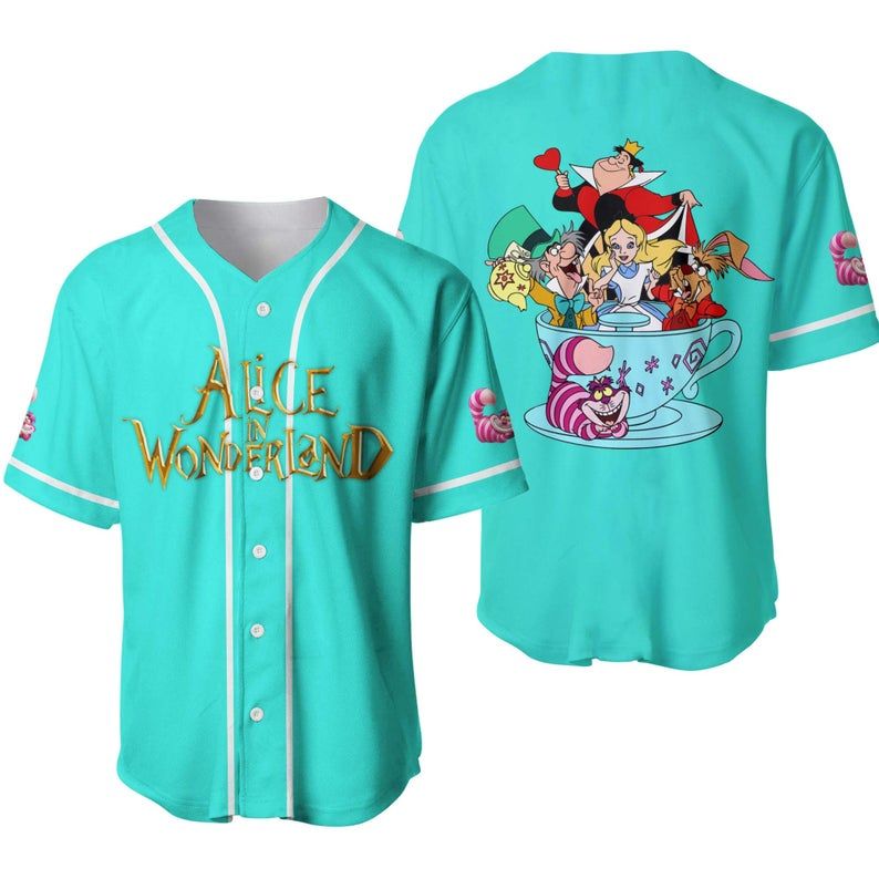 Alice Wonderland Player Disney Baseball Jersey 222 Gift For Lover Jersey