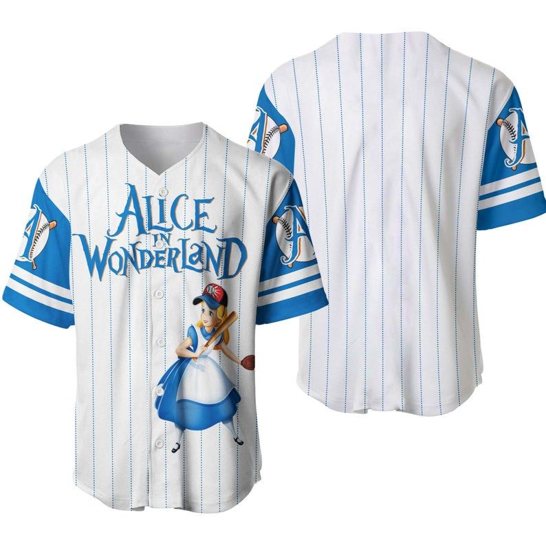 Alice Wonderland Player Disney Baseball Jersey 444 Gift For Lover Jersey