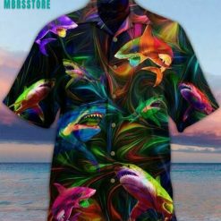 Amazing Shark Unisex Beach Summer Short Sleeve Hawaiian Shirt