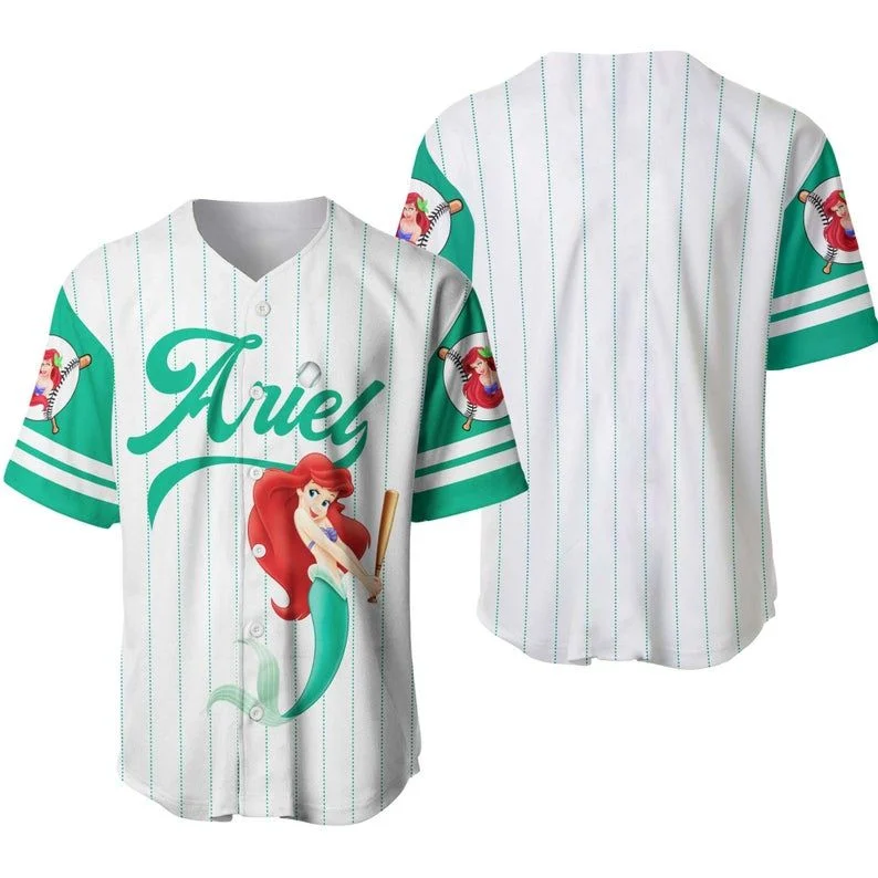 Ariel Princess Player Disney Baseball Jersey 345 Gift For Lover Jersey