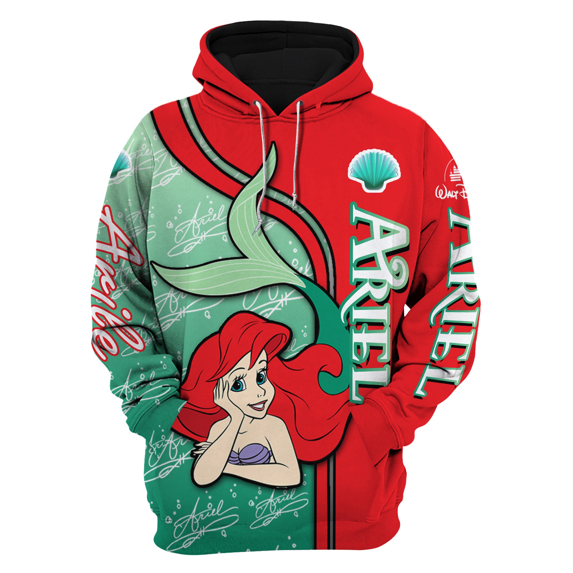 Ariel the Mermaid Disney Unisex Cartoon Graphic 3D Hoodie