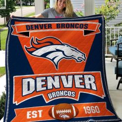B050603 Quilt Blanket Denver Broncos