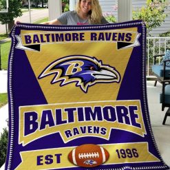 B060608 Quilt Blanket Baltimore Ravens