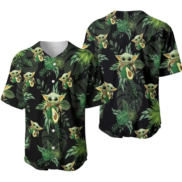 Baby Yoda Avocadoes Hawai 456 Gift For Lover Baseball Jersey