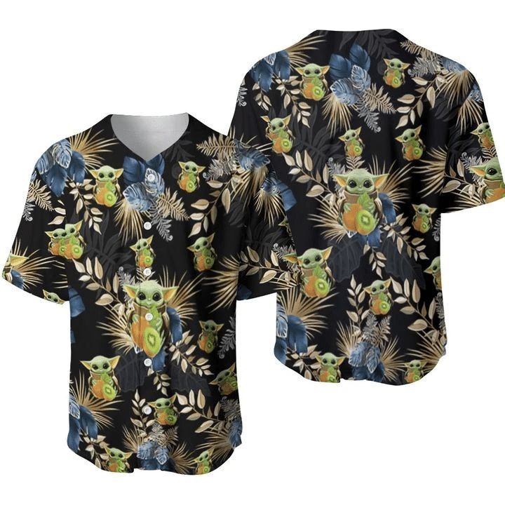 Baby Yoda Kiwis Hawai 456 Gift For Lover Baseball Jersey