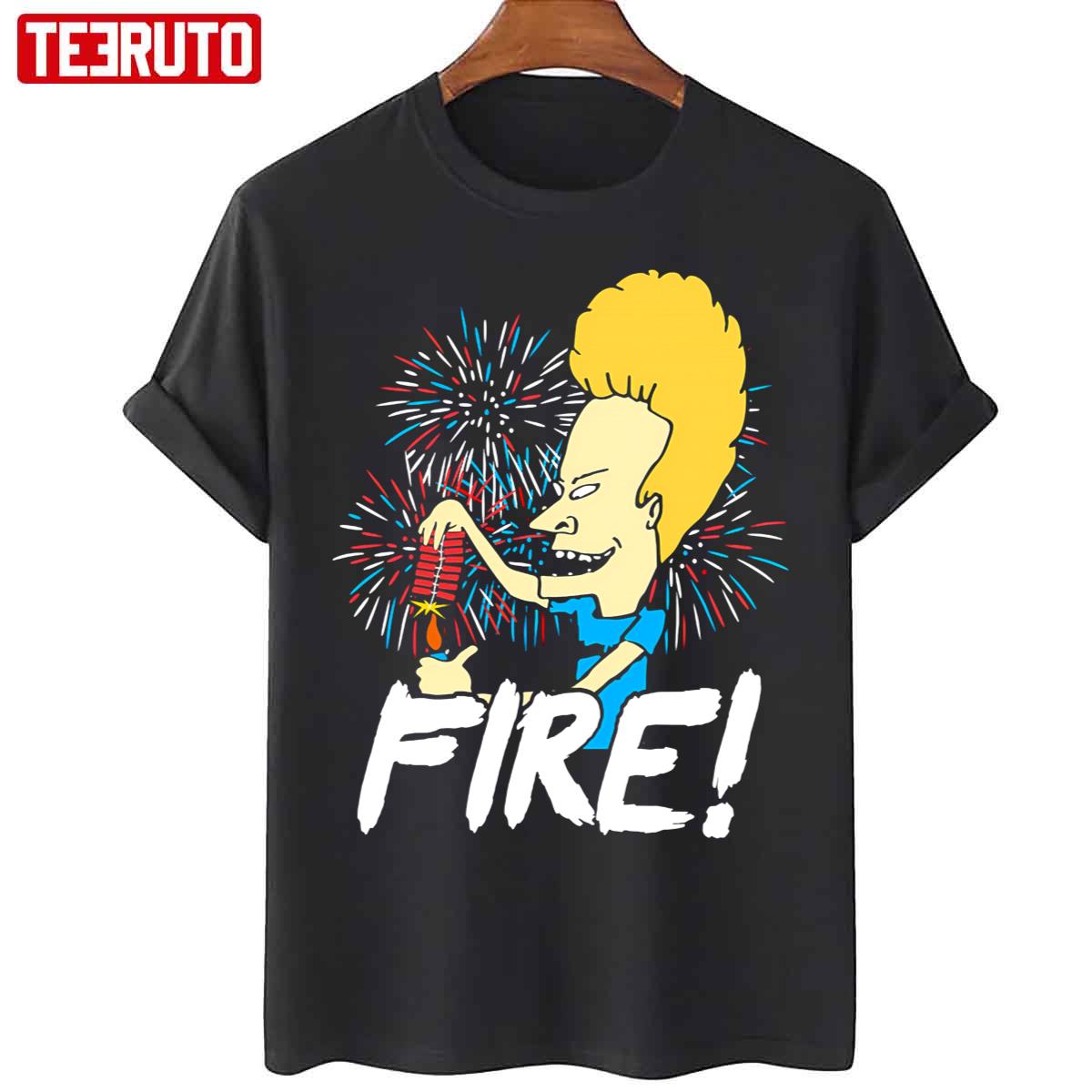 Beavis Fire 4th Of July Funny Unisex T-Shirt