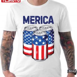 Beer American Flag 4th Of July Unisex T-Shirt