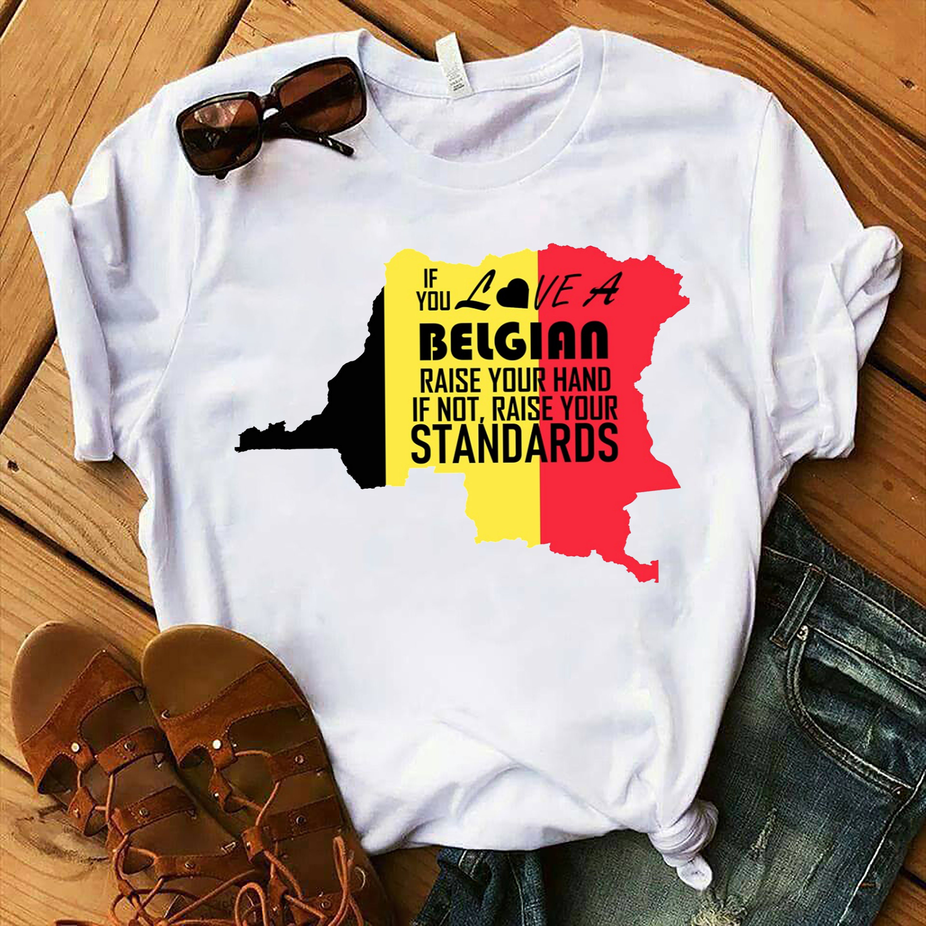 Belgium Day Map Pride Unisex T-Shirt