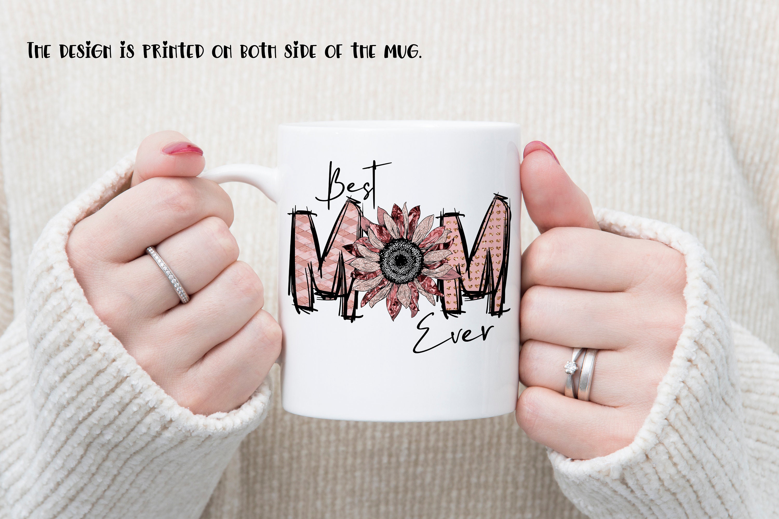 Best Mom Ever Wildflower Photo Mother's Day Mug