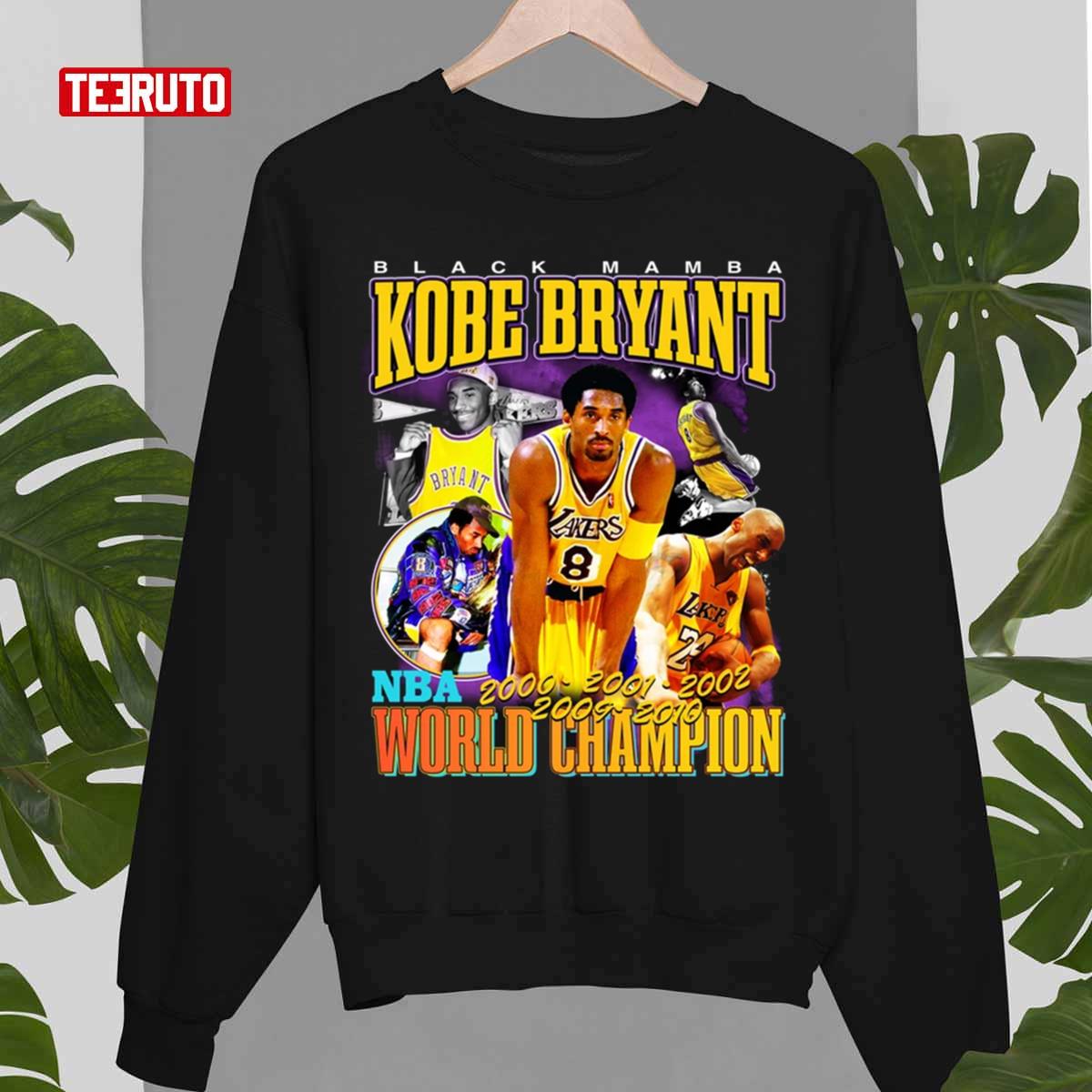 Black Mamba Kobe Bryant NBA World Champion Vintage Unisex T-Shirt