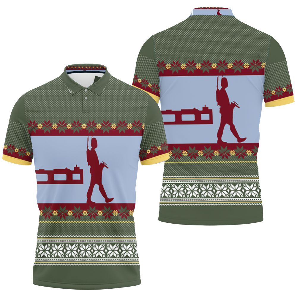 Boba Fett Nordic Christmas Knitting Pattern 3d Jersey Polo Shirt All Over Print Shirt 3d T-shirt