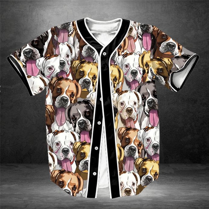 Boxer Dog 12345 Gift For Lover Baseball Jersey