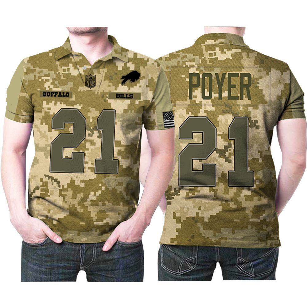 Buffalo Bills Jordan Poyer #21 Great Player NFL American Football Team Logo  Camouflage Gift For Bills Fans Bomber Jacket - Bluefink