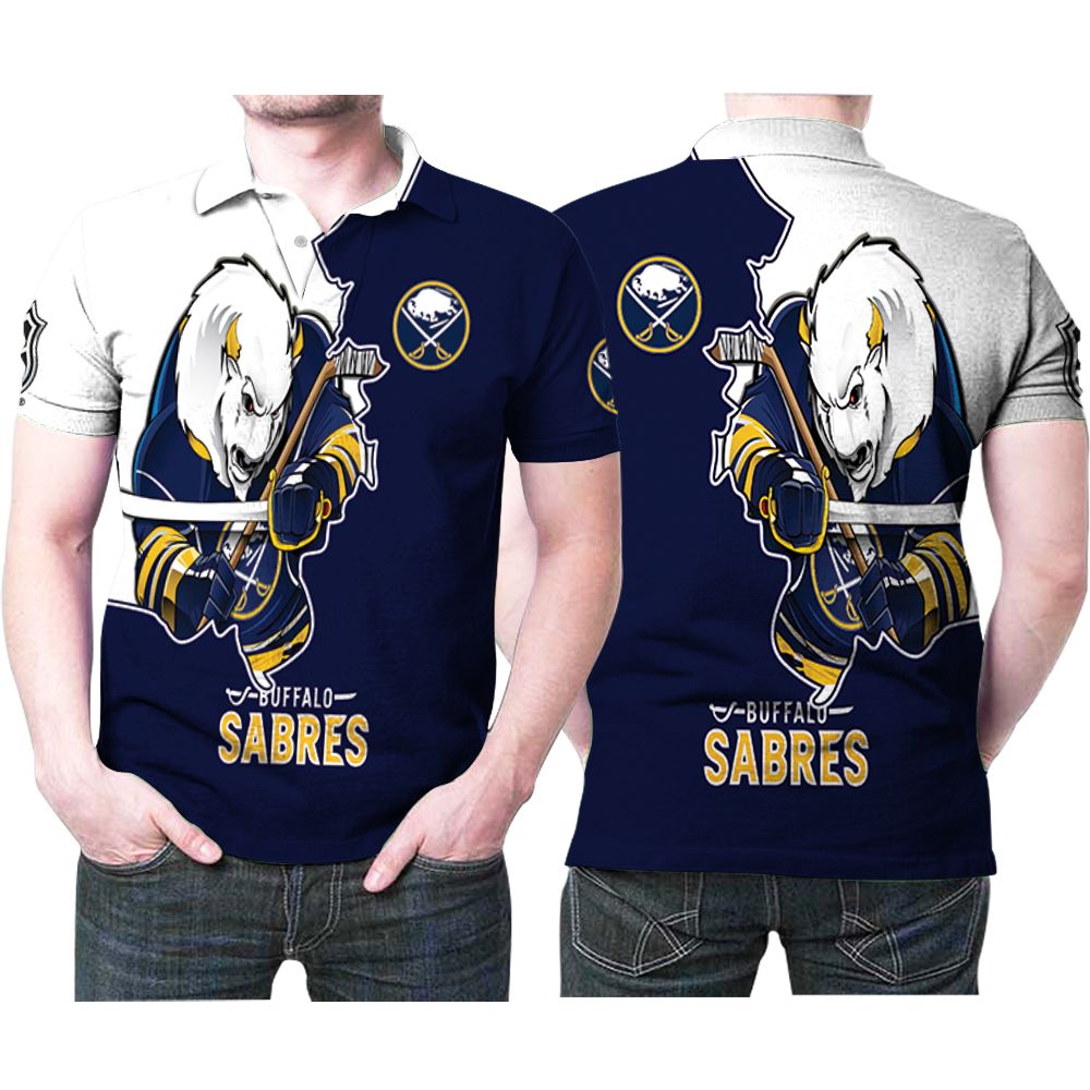 Buffalo Sabres Logo Mascott Sword 3d Designed For Buffalo Sabres Fans Buffalo Sabres Lovers Polo Shirt All Over Print Shirt 3d T-shirt