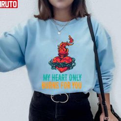 Caged Heart My Heart Only Burns For You Unisex Sweatshirt