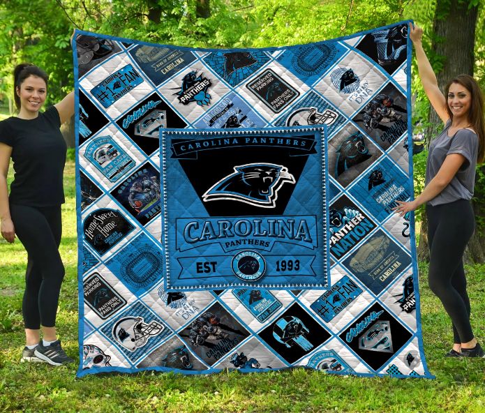 Carolina Panthers Christmas Tree Quilt Blanket - Teeruto