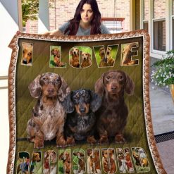 Chdog2001 Dachshund Quilt Blanket