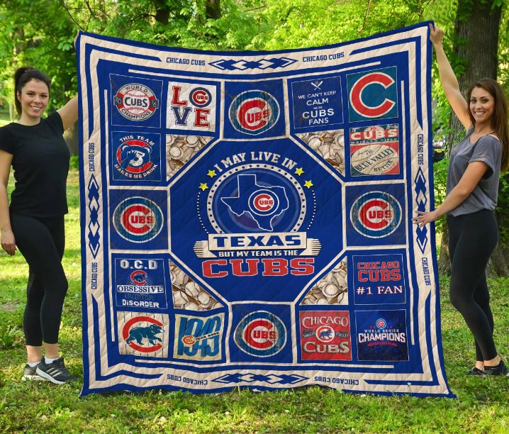 Chicago Cubs-Texas Quilt Blanket - Teeruto