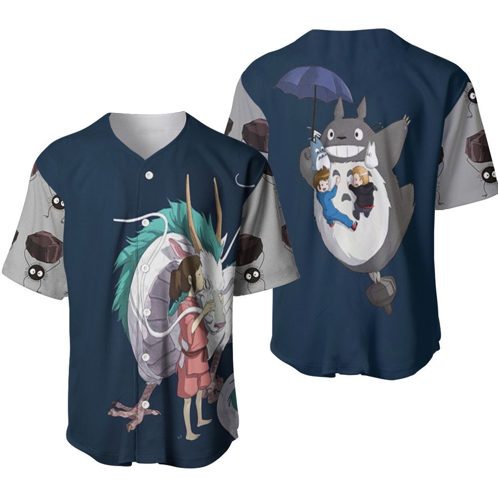 Chihiro Kiss Haku Cute Scene For Spirited Away Studio Ghibli Gift For Lover Baseball Jersey