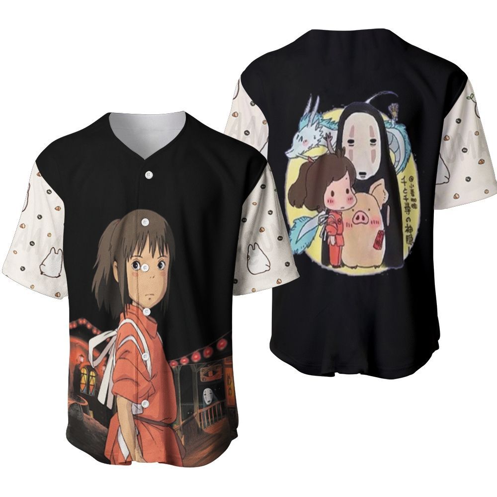 Chihiro Ogino Studio Ghibli No Face For Anime Gift For Lover Baseball Jersey