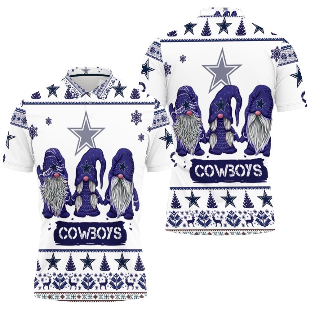 Christmas Gnomes Dallas Cowboys Ugly Sweatshirt Christmas 3d Polo Shirt All Over Print Shirt 3d T-shirt