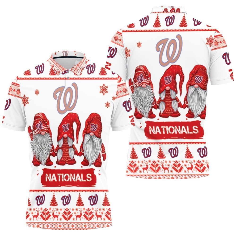 Christmas Gnomes Washington Nationals Christmas Polo Shirt - Banantees