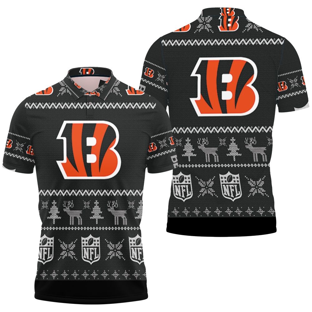 Cincinnati Bengals Nfl Ugly Sweatshirt Christmas 3d Polo Shirt All Over Print Shirt 3d T-shirt