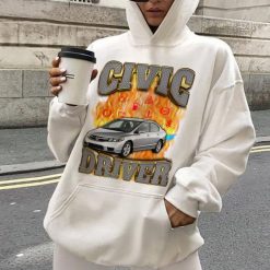 Civic Driver Vintage 90s Car Lover Unisex Hoodie