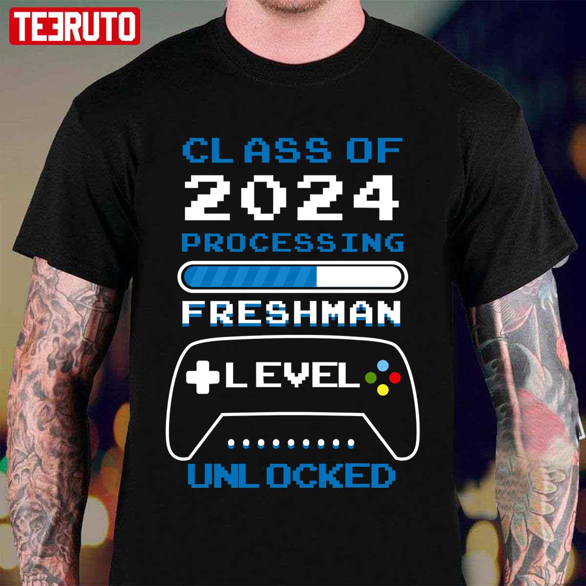 Class Of 2024 Freshman Level Unlocked First Day Unisex T-Shirt