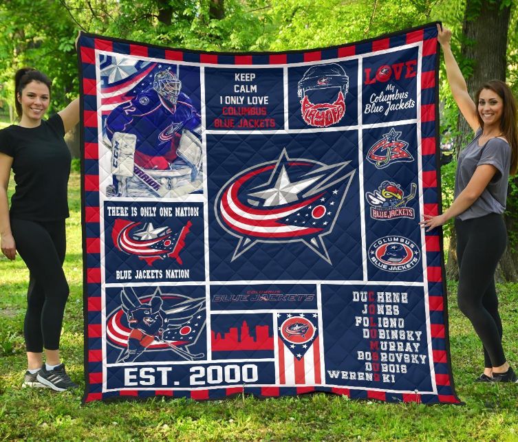 blue jackets blanket