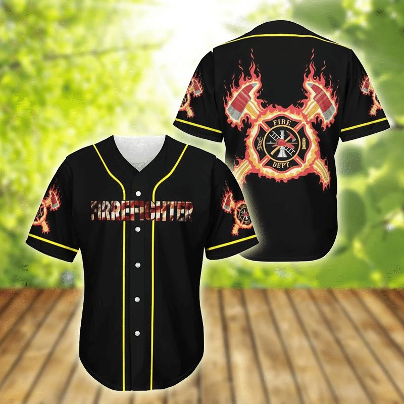 Cool Firefighter 1245 Gift For Lover Baseball Jersey