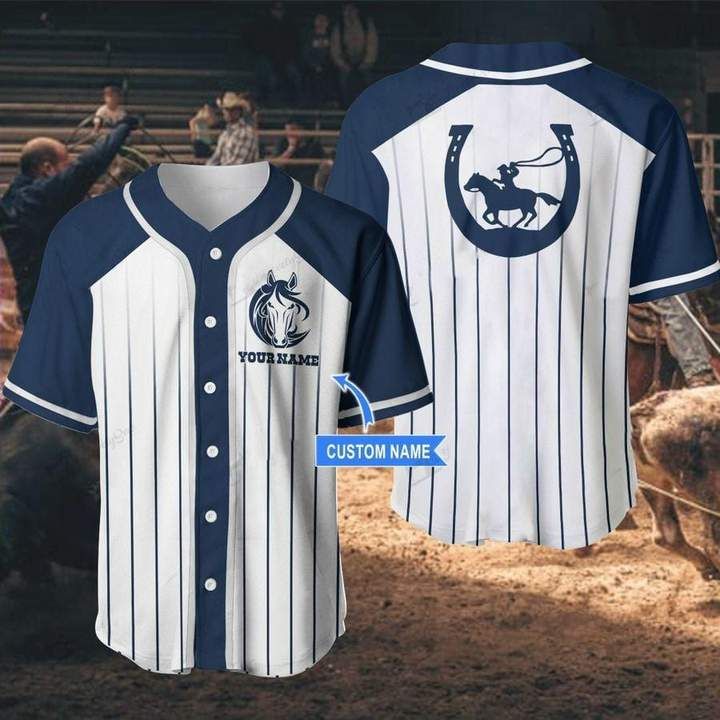 Cowboy Horse Custom Name 12345 Gift For Lover Baseball Jersey