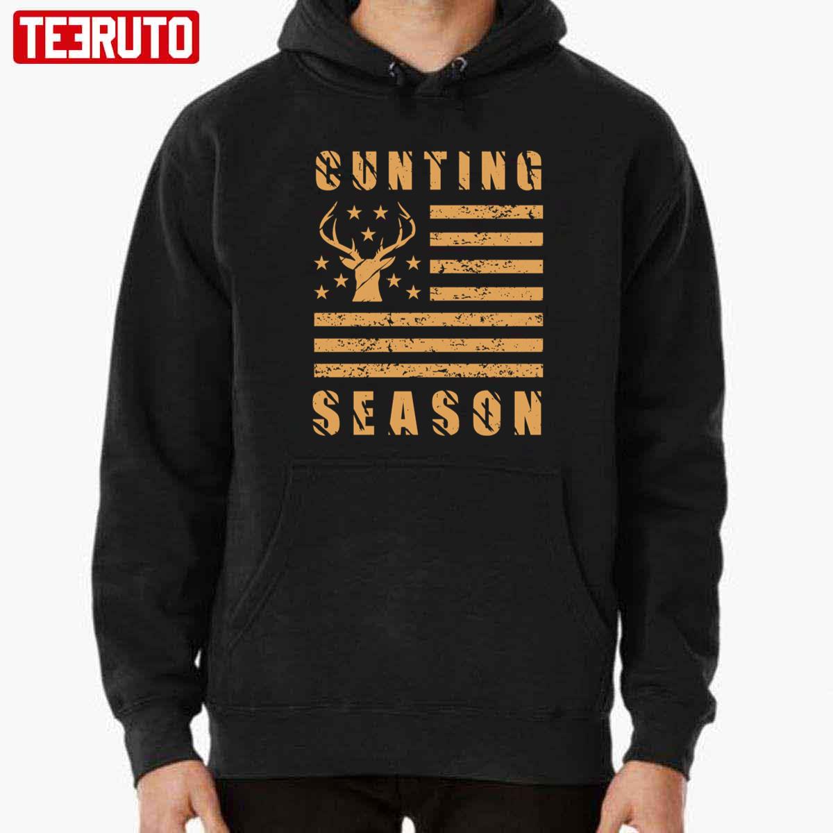 Cunting Season Retro America Flag Unisex T-Shirt