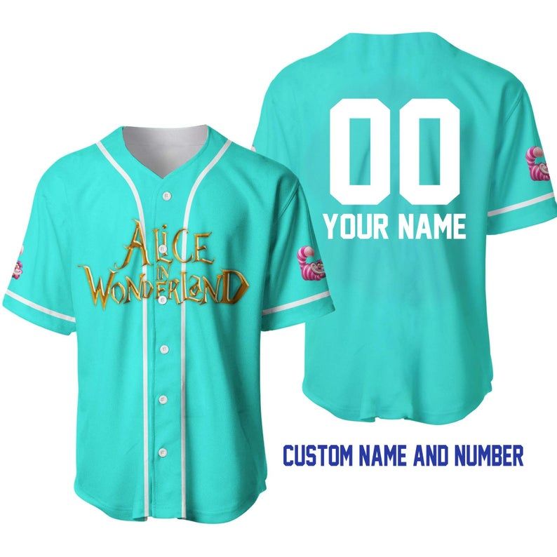 Custom Name Alice In Wonderland Disney Baseball Jersey 345 Gift For Lover Jersey