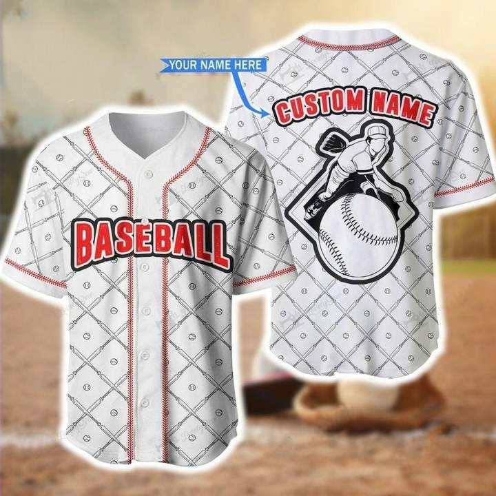 Custom Name Baseball Player Gift For Lover Baseball Jersey