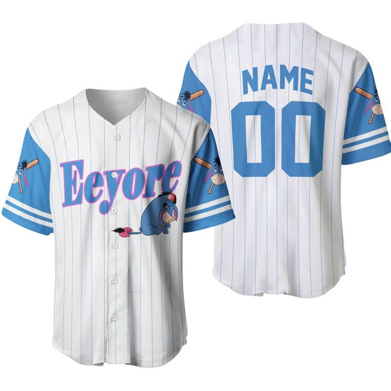 Custom Name Disney Eeyore Baseball Jersey, Disney Character 333 Gift For Lover Jersey