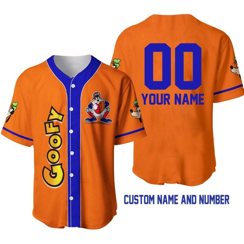 Custom Name Goofy Friend Disney Baseball Jersey 345 Gift For Lover Jersey