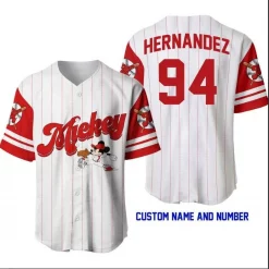 Custom Name Mickey Mice Disney Baseball Jersey Gift For Fan Jersey