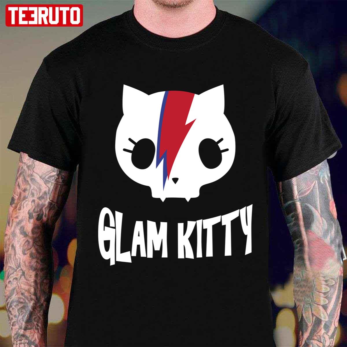 Cute Cat Glam Rock And Roll Unisex Sweatshirt