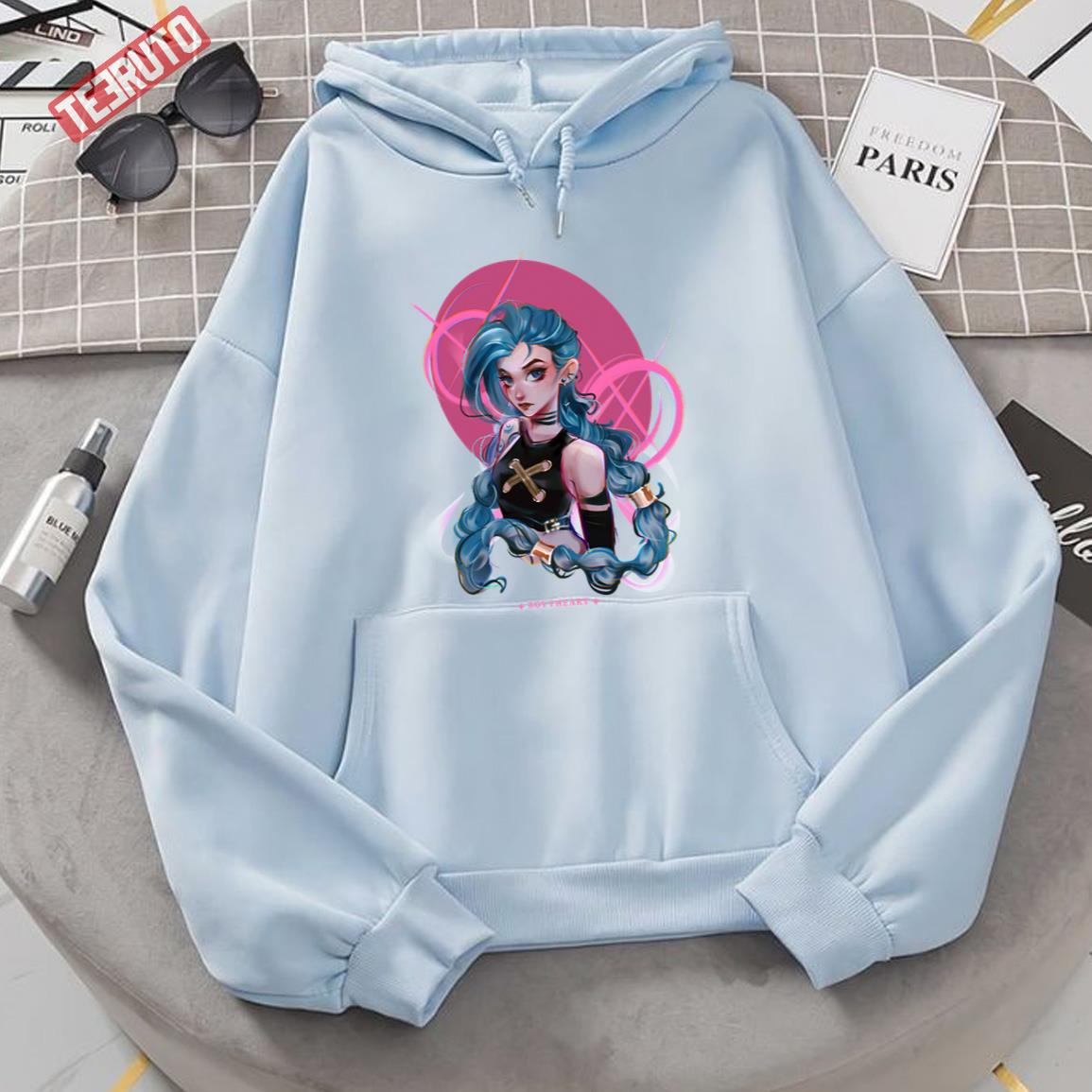 Cute Jinx Arcane Fanart Unisex Hoodie