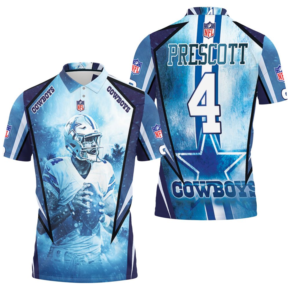 Dallas Cowboys Dak Prescott 4 3d Polo Shirt All Over Print Shirt 3d T-shirt