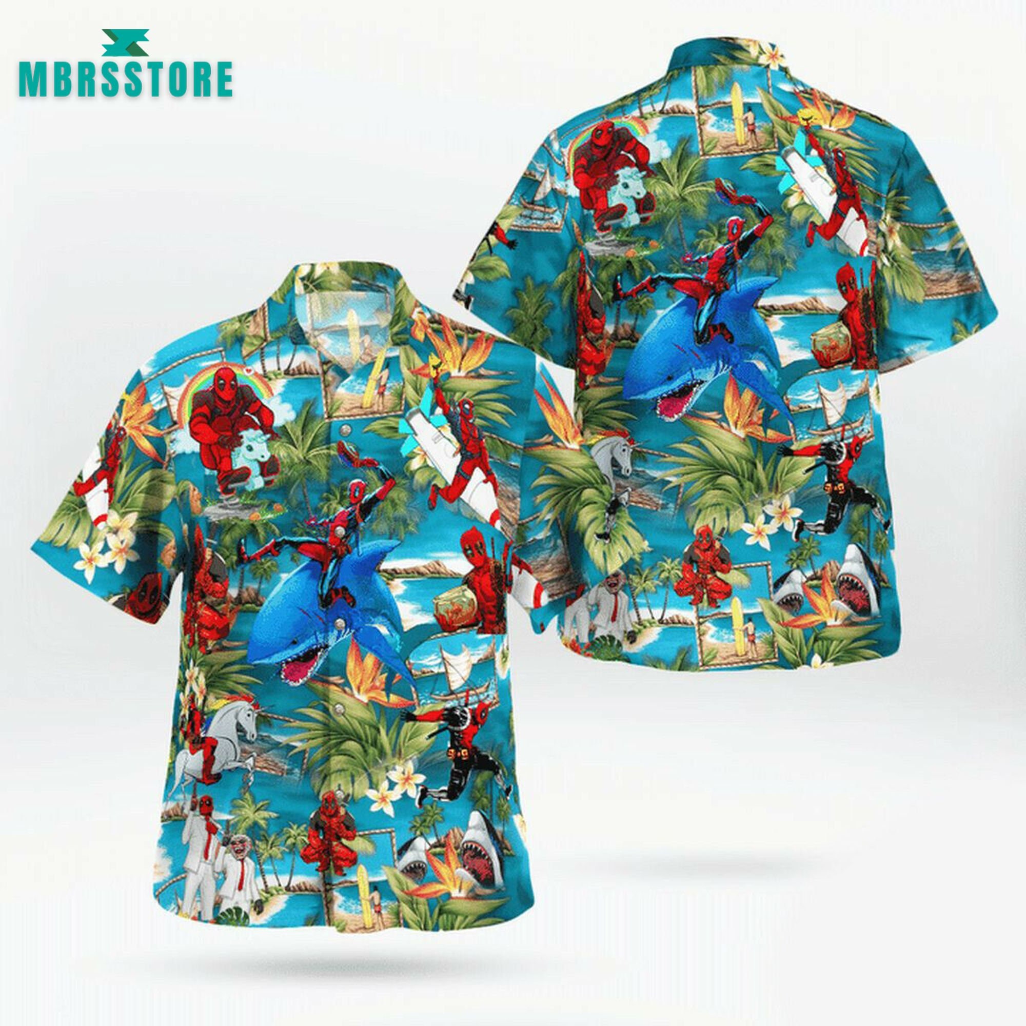 Deadpool Have Fun At The Beach Avenger Heroes Hawaiian Shirt - Teeruto