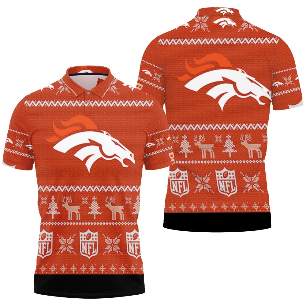 Denver Broncos Nfl Ugly Sweatshirt Christmas 3d Polo Shirt All Over Print Shirt 3d T-shirt