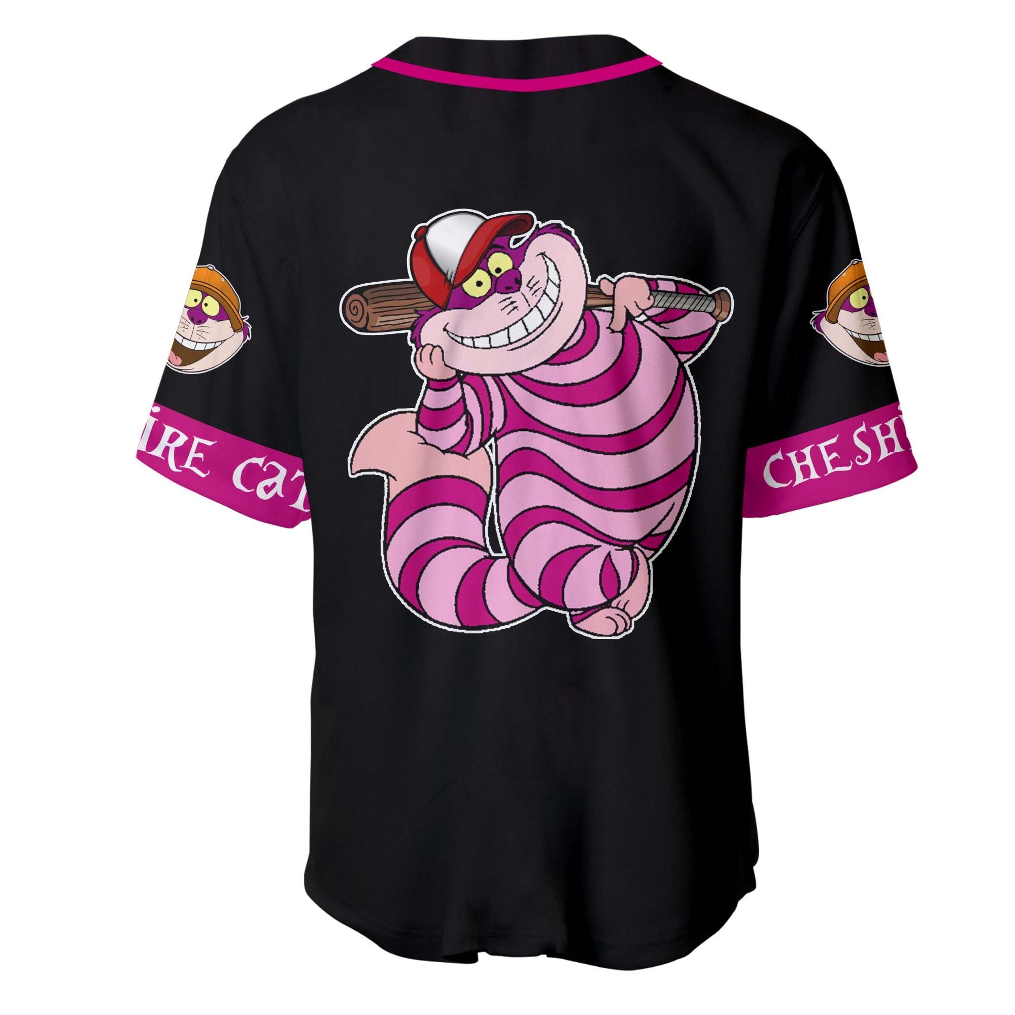 Personalized Cheshire Cat Disney All Over Print Baseball Jersey - Black -  Senprintmart Store