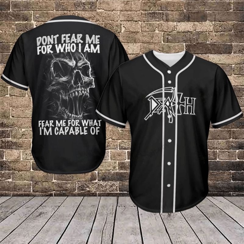 Don’t Fear Me Skull Art Baseball Jersey 345 Gift For Lover Jersey