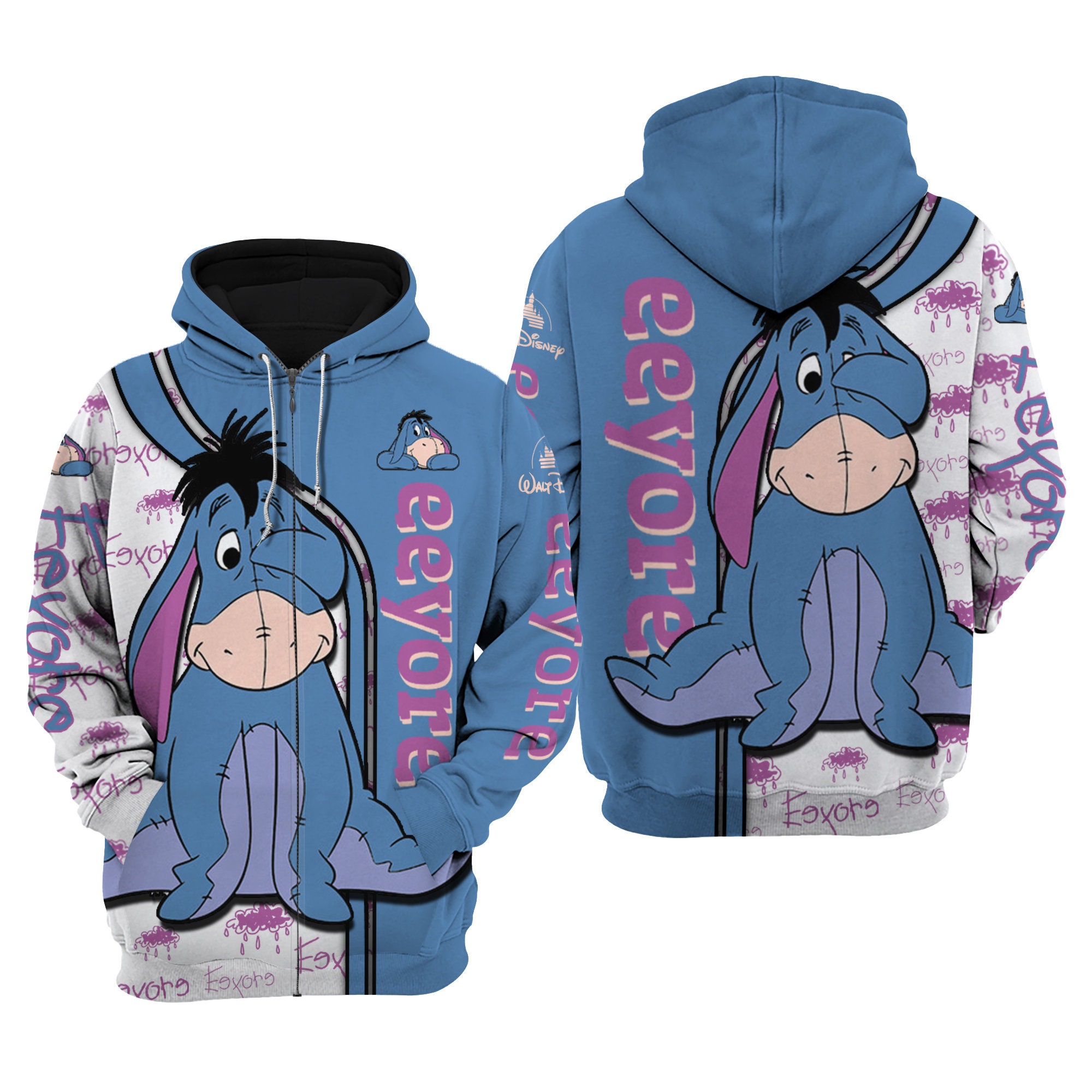 Eeyore Winnie The Pooh Disney Unisex Cartoon Graphic 3d Hoodie Teeruto 0187