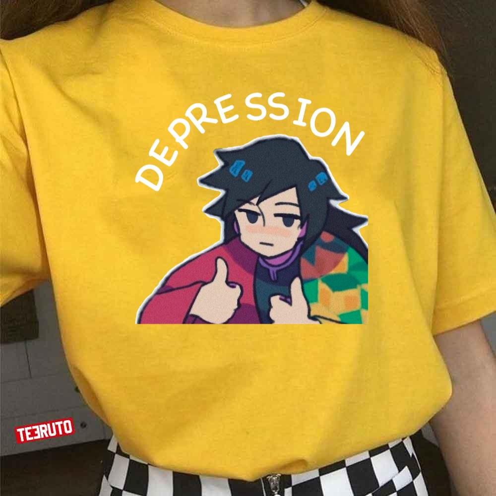 Fight Against Depression Demon Slayer Kimetsu no Yaiba Anime Unisex T-Shirt