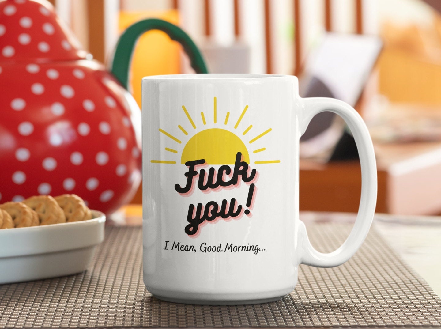 Yuck Fou White Ceramic Mug Funny Joke Gift To Say F*ck You Present For Friend 