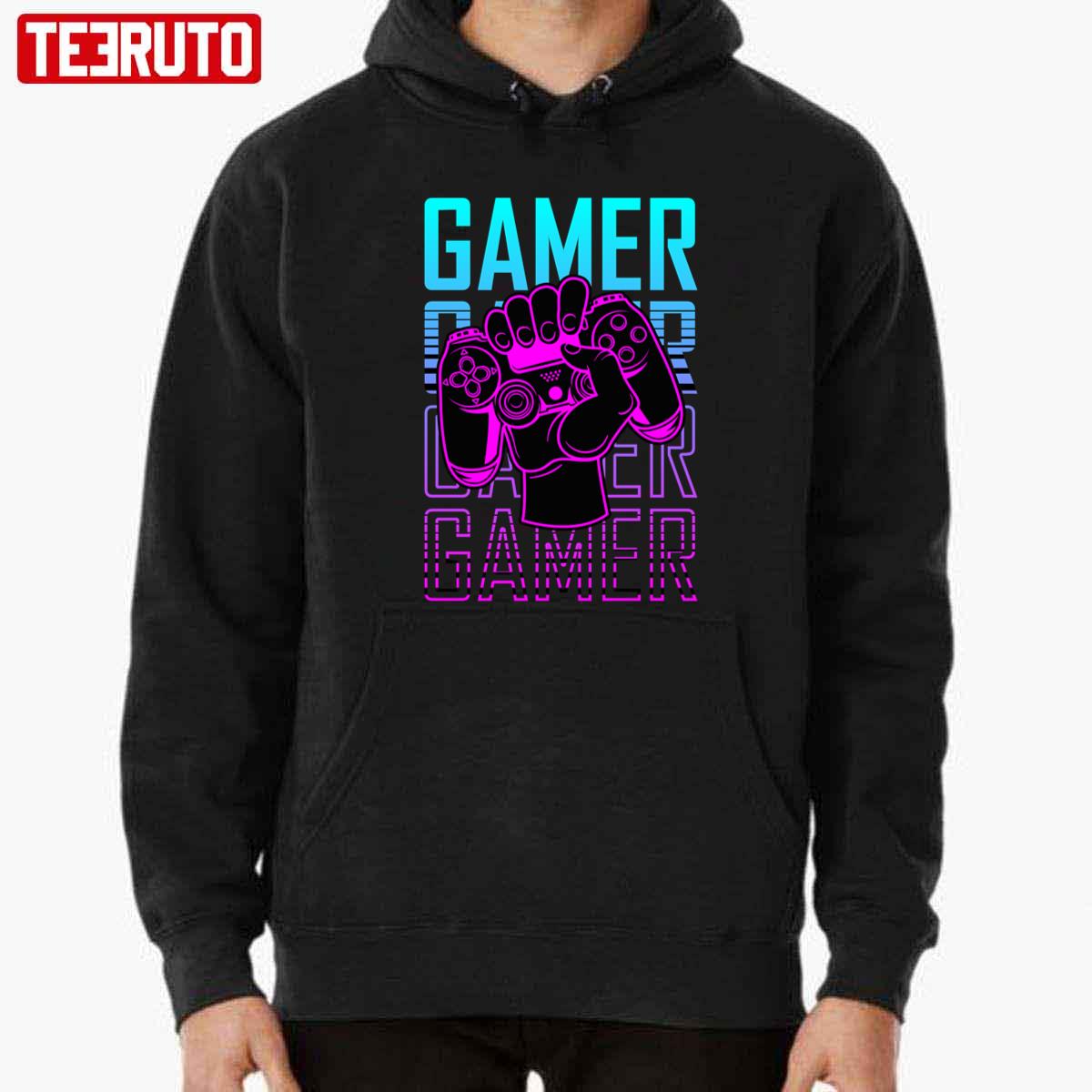 Gamer Typography Neon Unisex T-Shirt